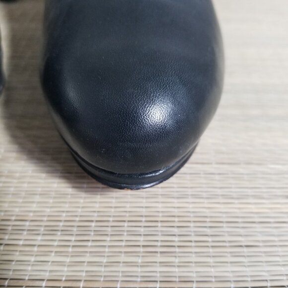 Clarks Artisian Womens 7 M Navy 3" Heel Platform Pumps Round Toe Leather Shoe - Picture 12 of 16